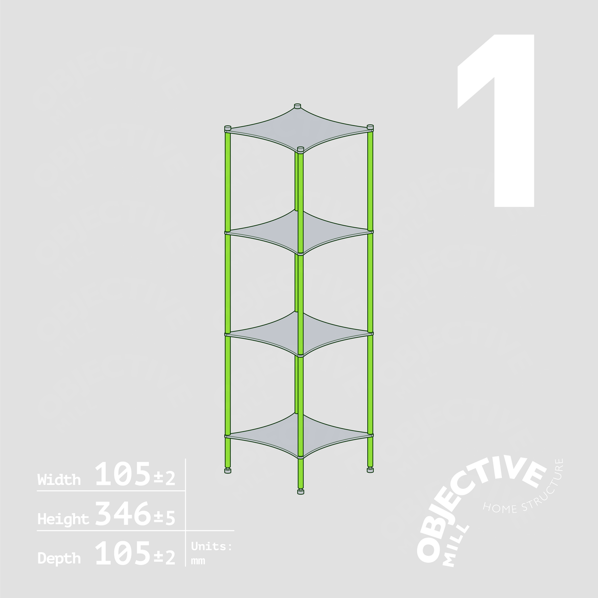 Aluminum Desktop Shelf Model 2