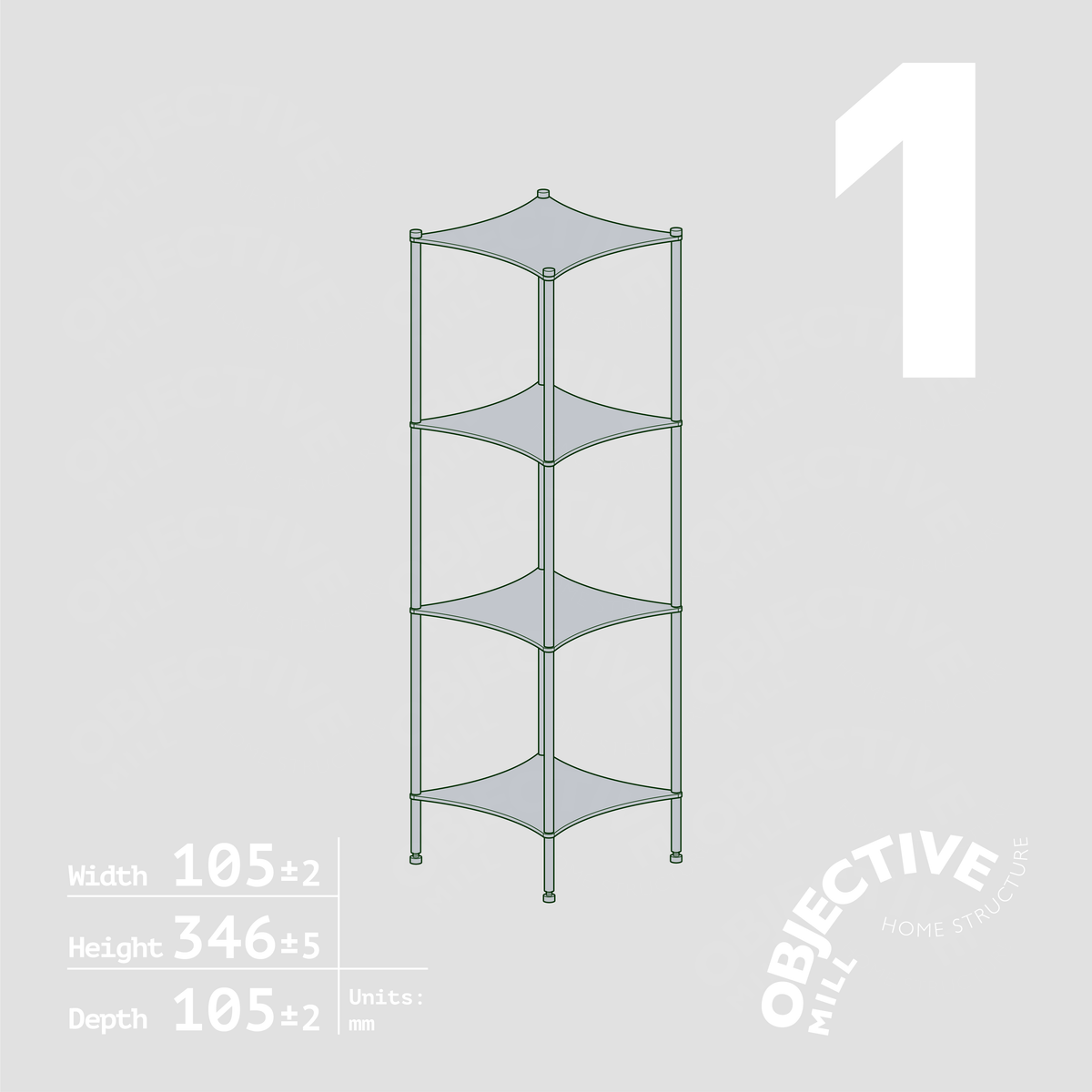 Aluminum Desktop Shelf Model 2