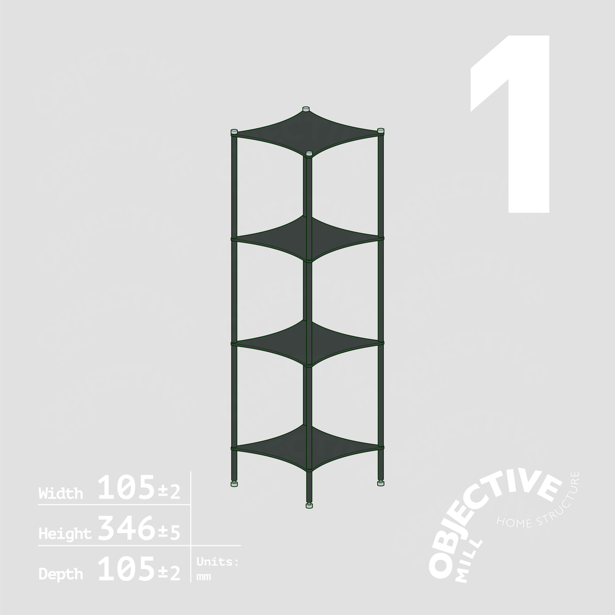 Aluminum Desktop Shelf Model 2