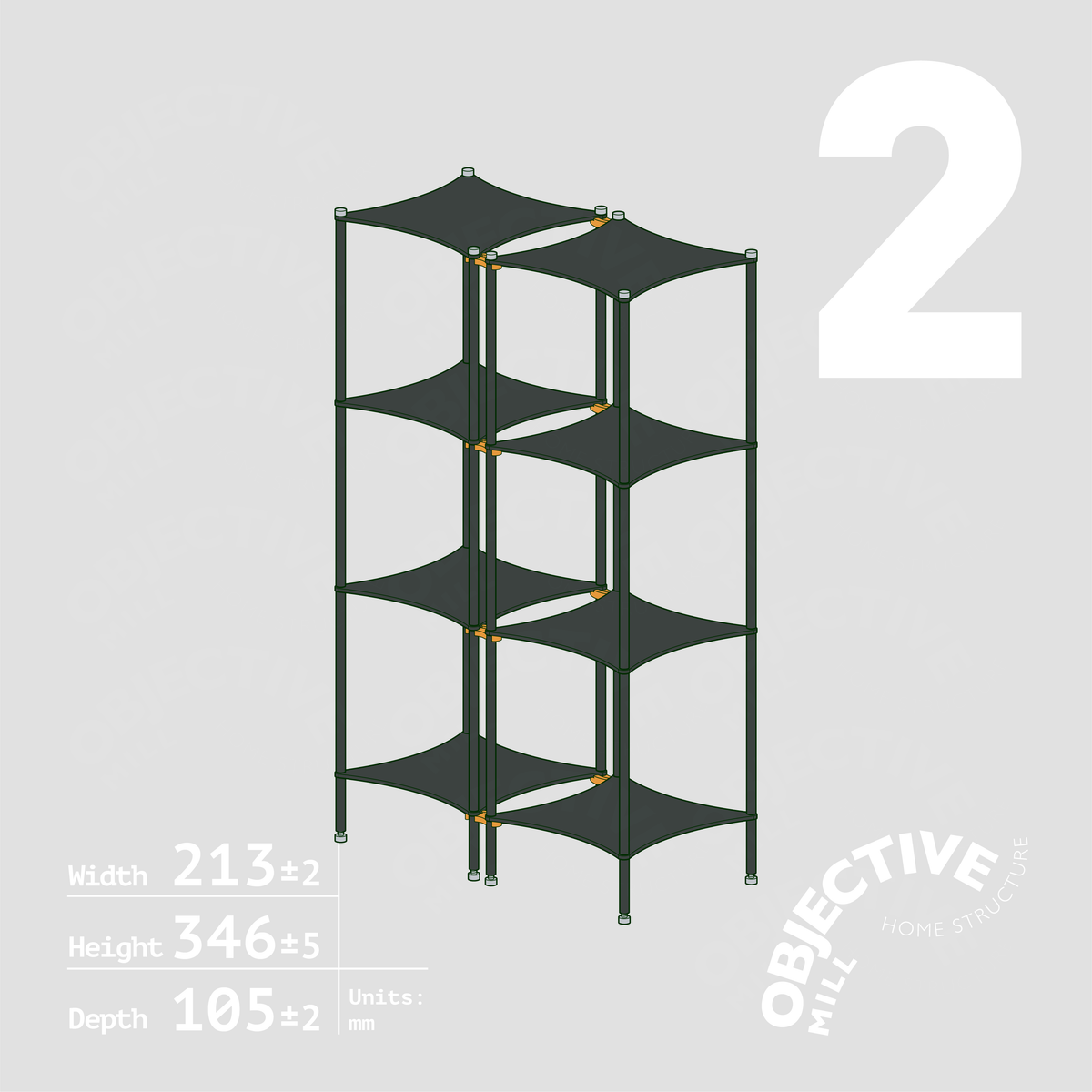 Aluminum Desktop Shelf Model 2