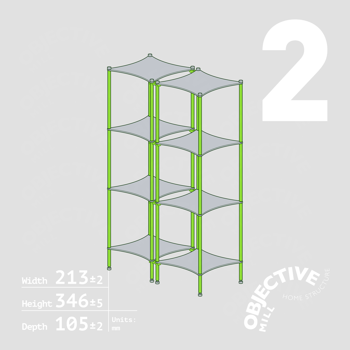 Aluminum Desktop Shelf Model 2