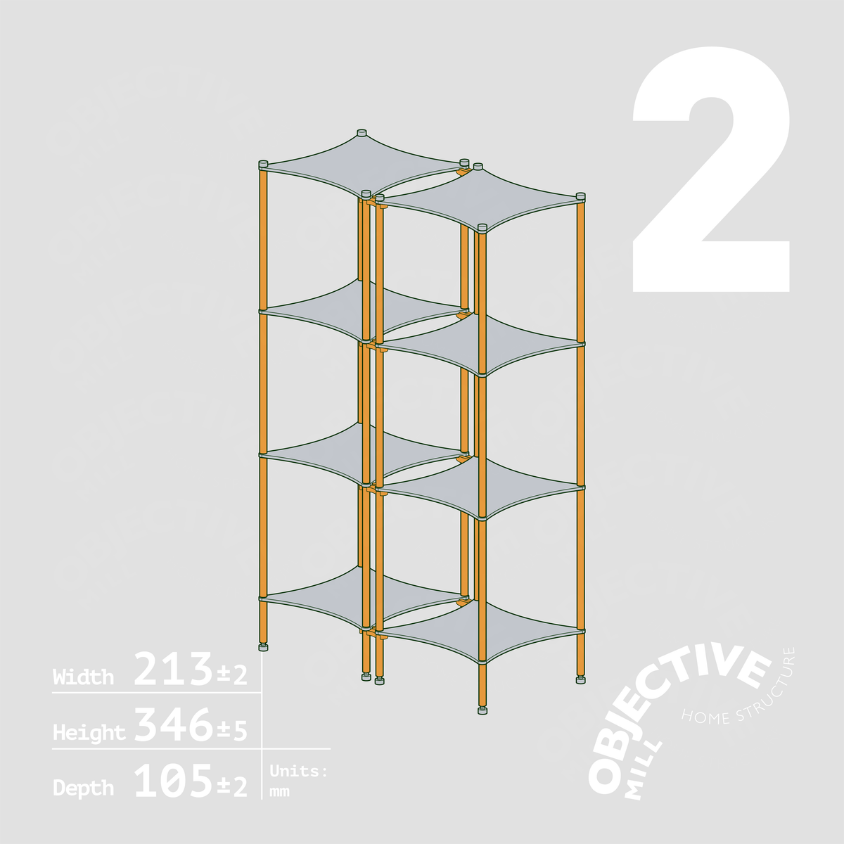 Aluminum Desktop Shelf Model 2