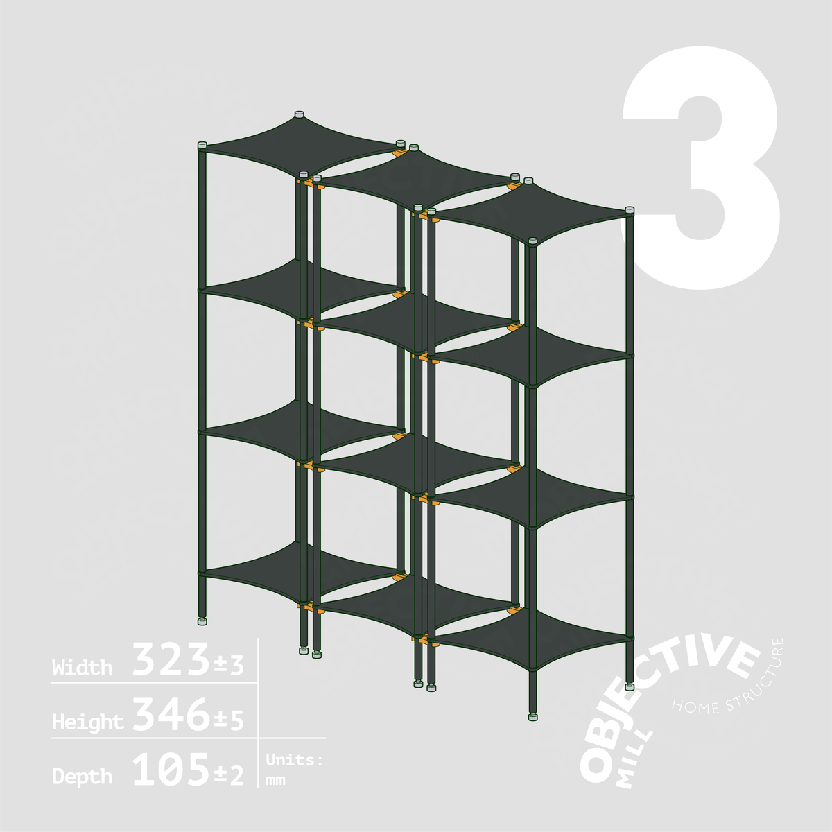 Aluminum Desktop Shelf Model 2