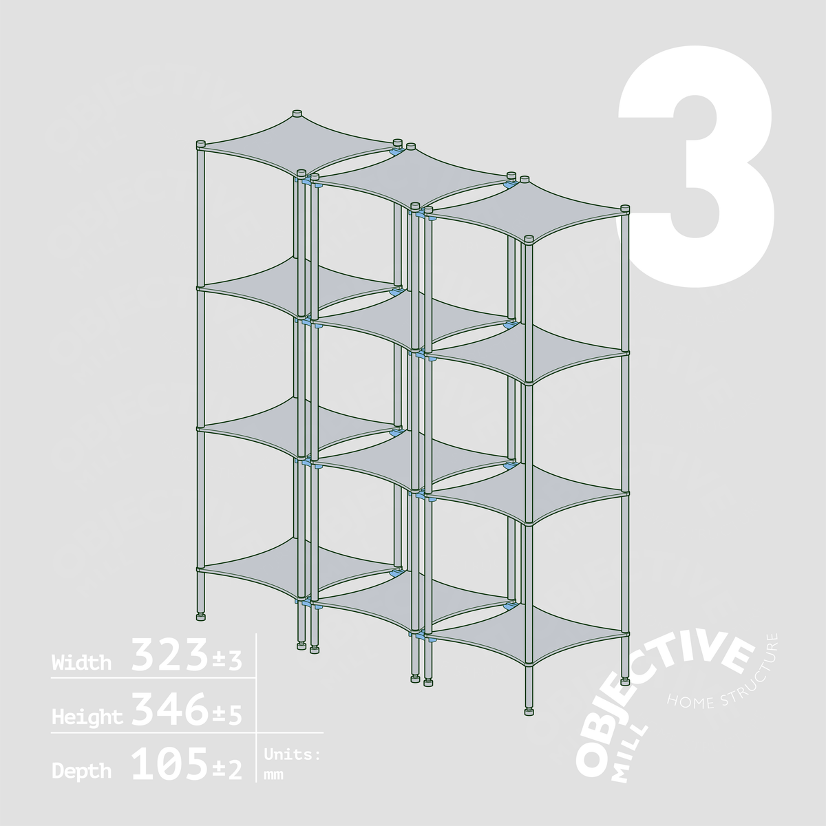 Aluminum Desktop Shelf Model 2