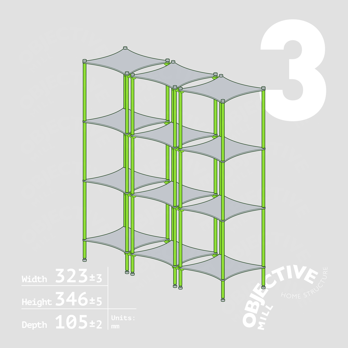 Aluminum Desktop Shelf Model 2