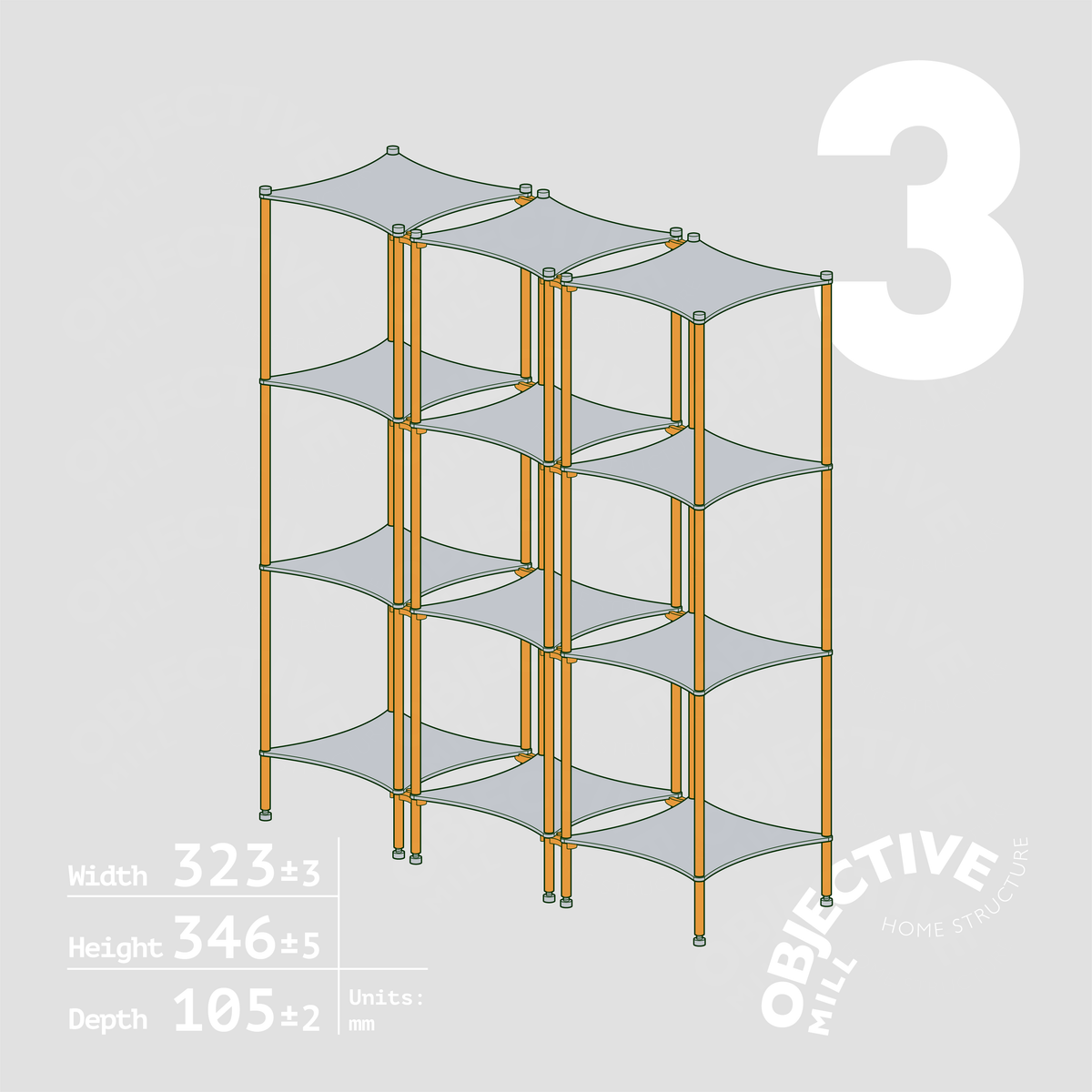 Aluminum Desktop Shelf Model 2