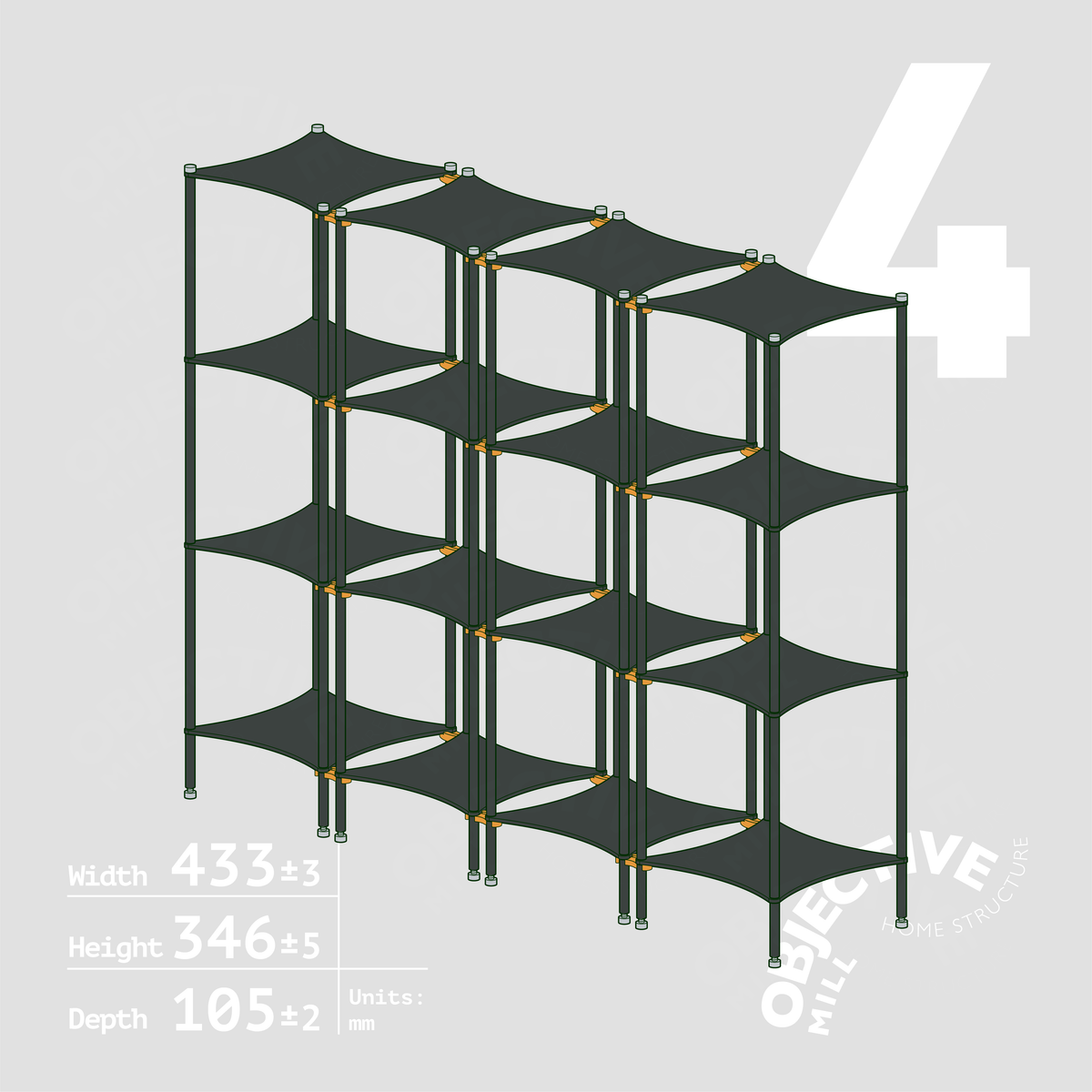 Aluminum Desktop Shelf Model 2