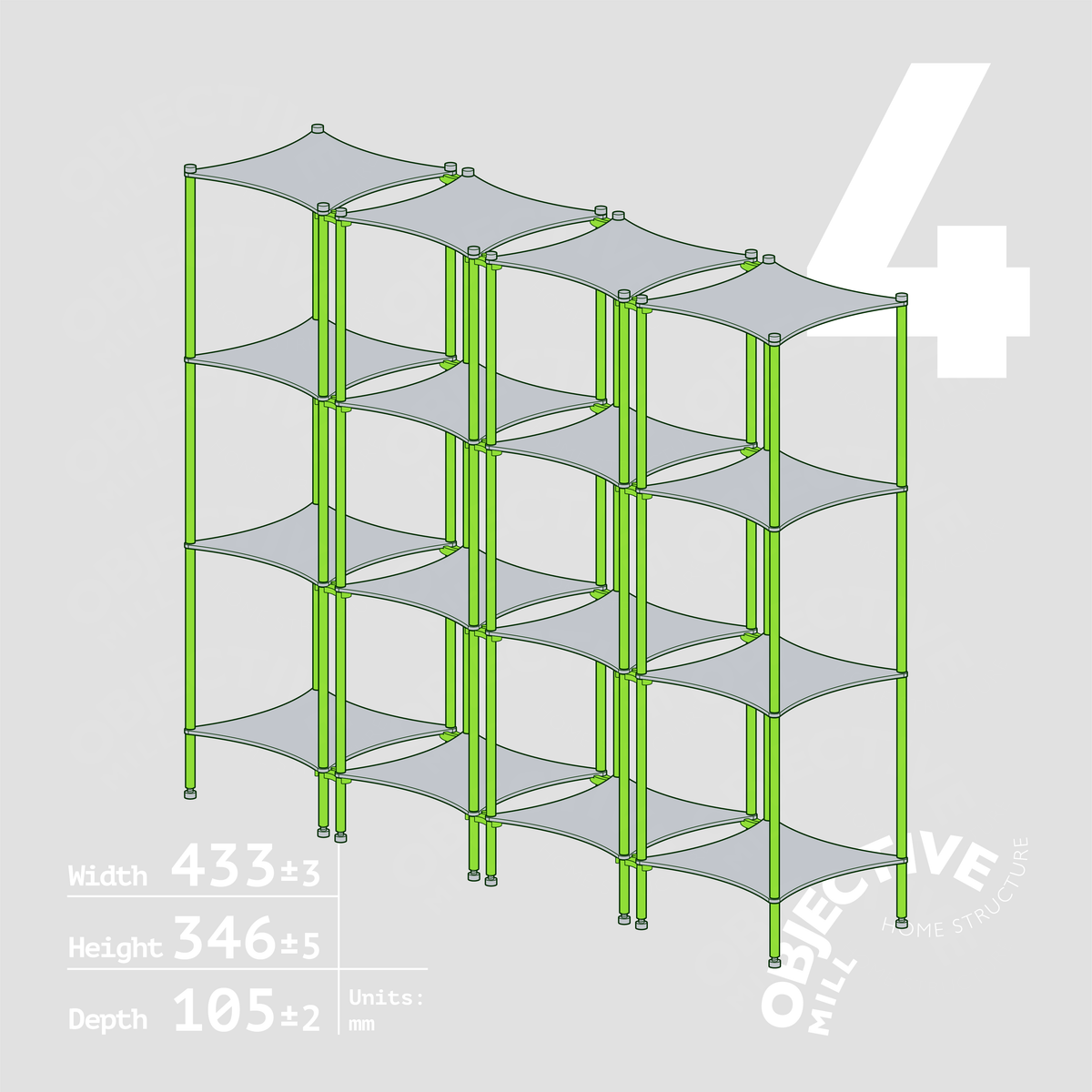 Aluminum Desktop Shelf Model 2