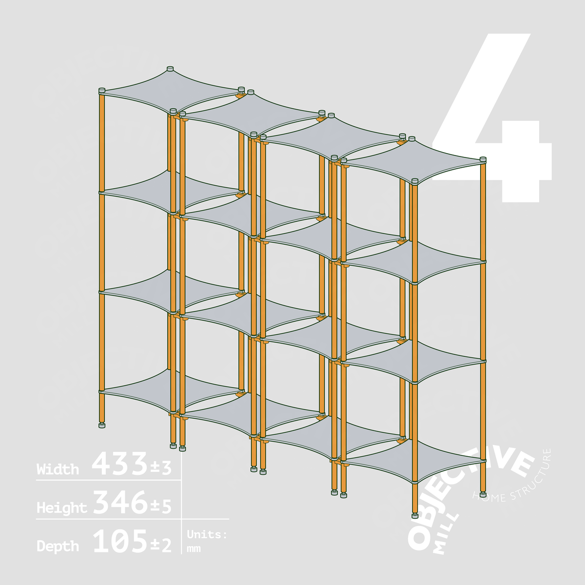 Aluminum Desktop Shelf Model 2