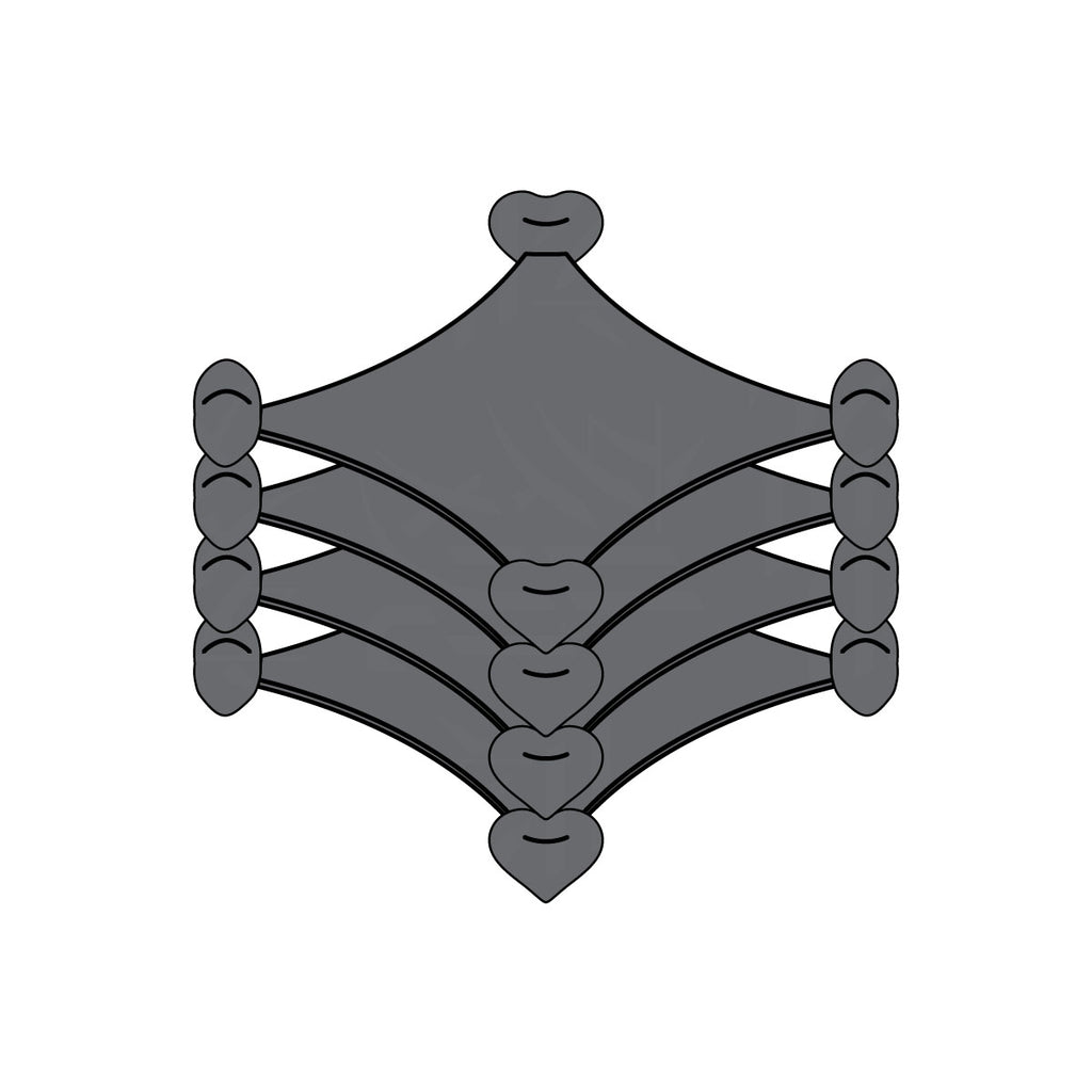 Stackable Aluminum Coasters (heart-shaped feet)