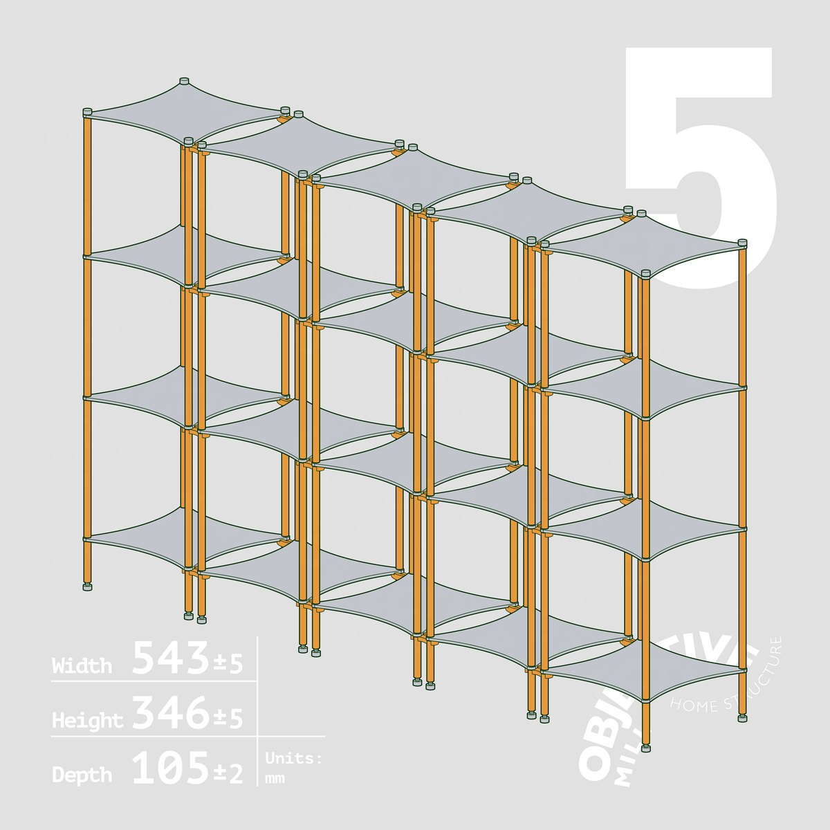 Aluminum Desktop Shelf Model 2