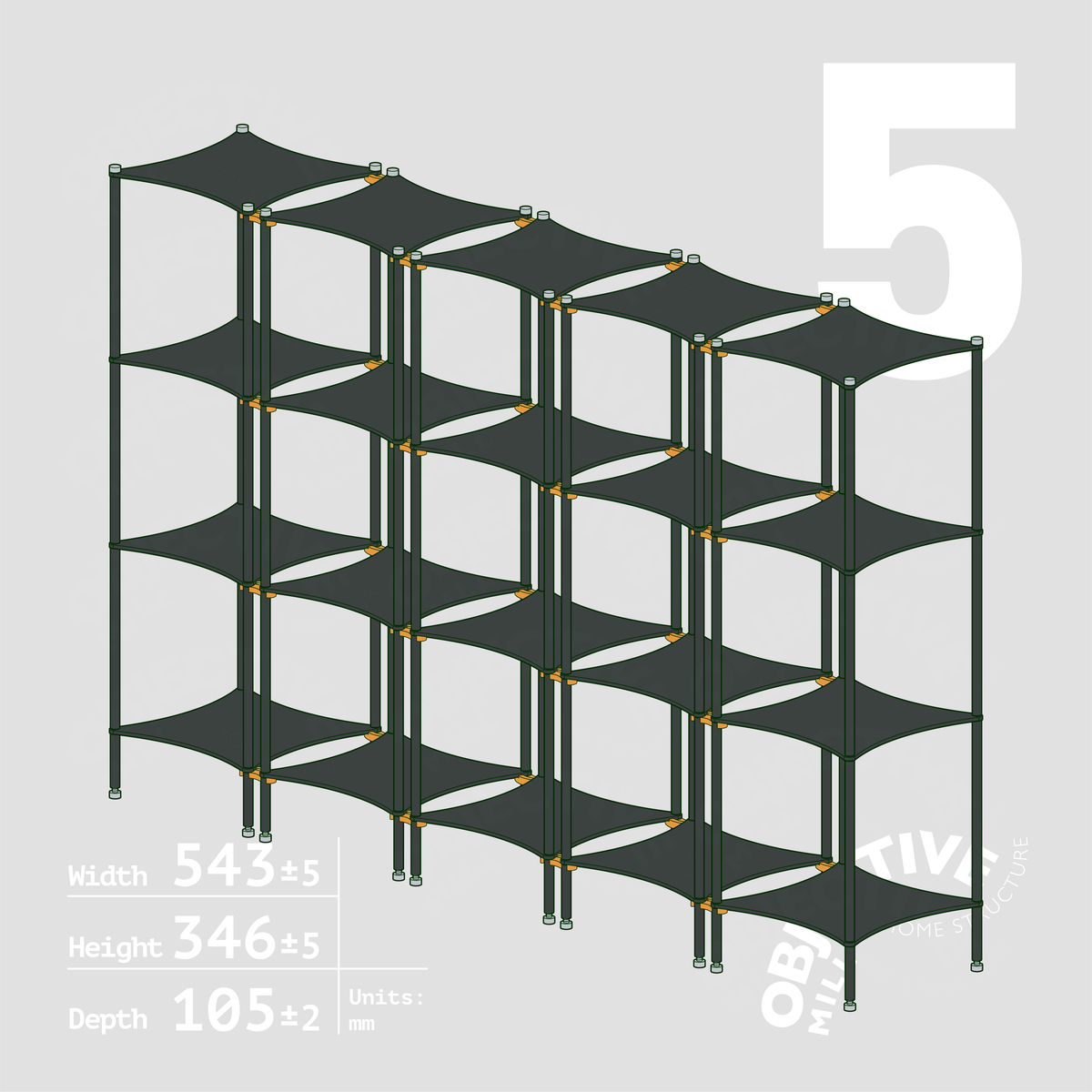 Aluminum Desktop Shelf Model 2