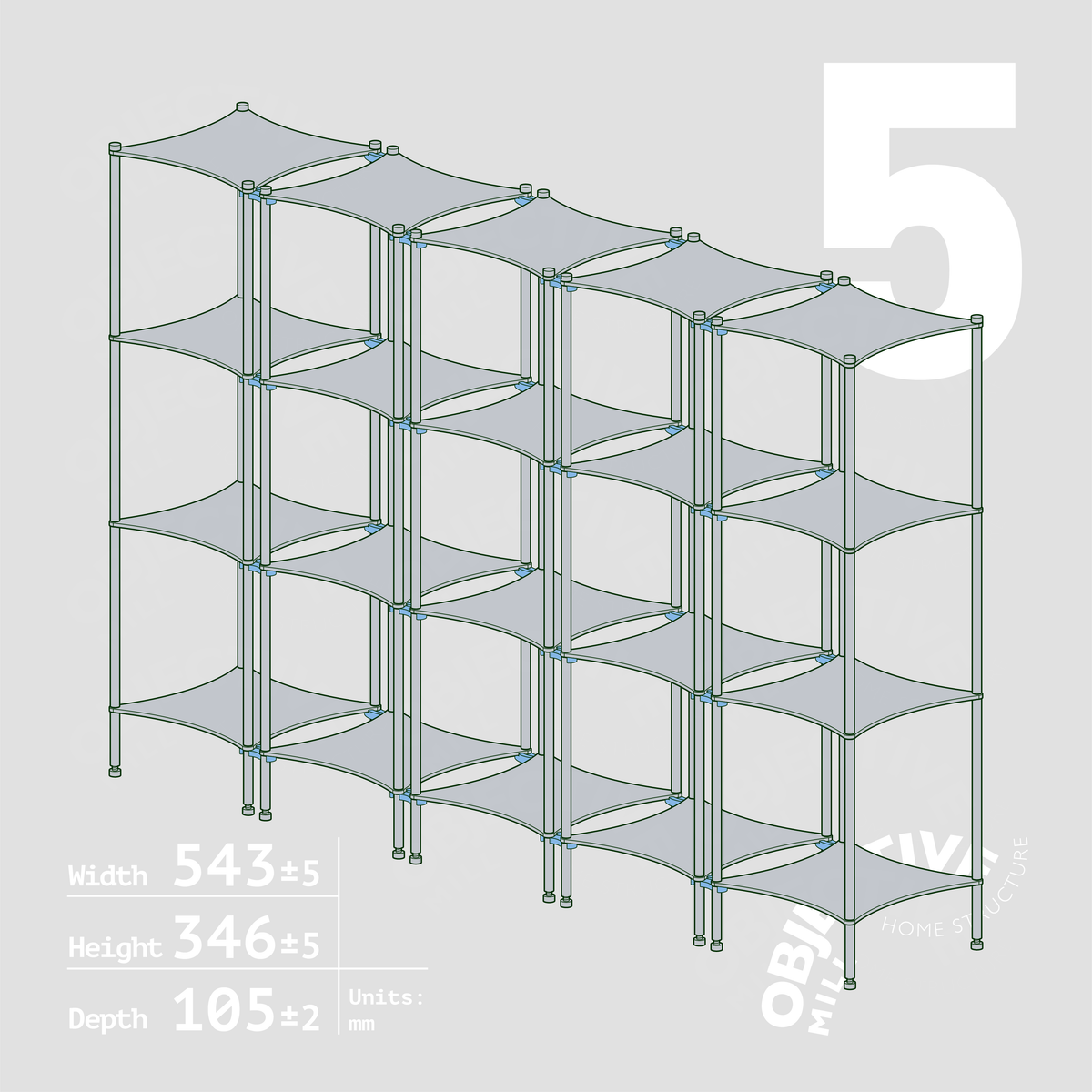 Aluminum Desktop Shelf Model 2