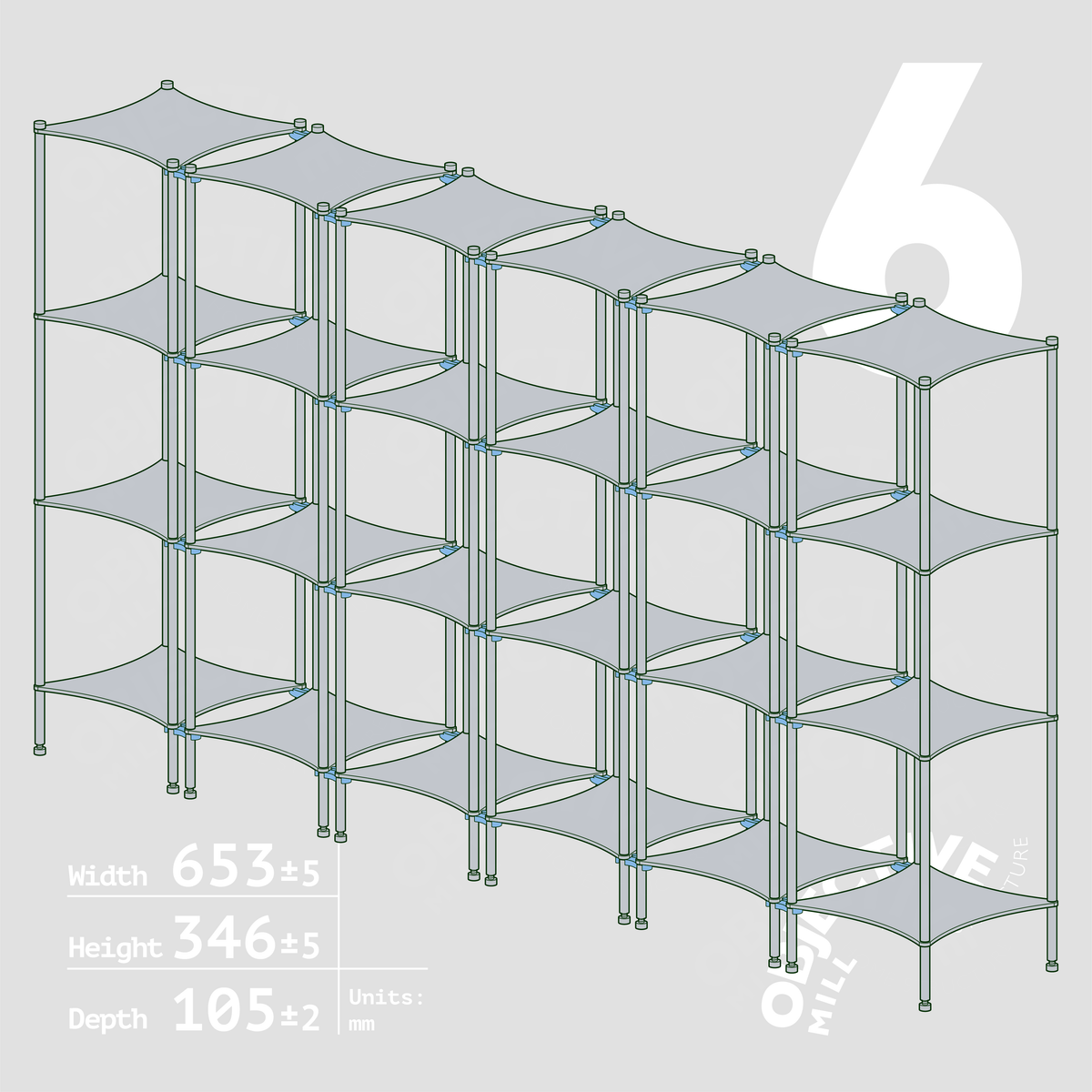 Aluminum Desktop Shelf Model 2