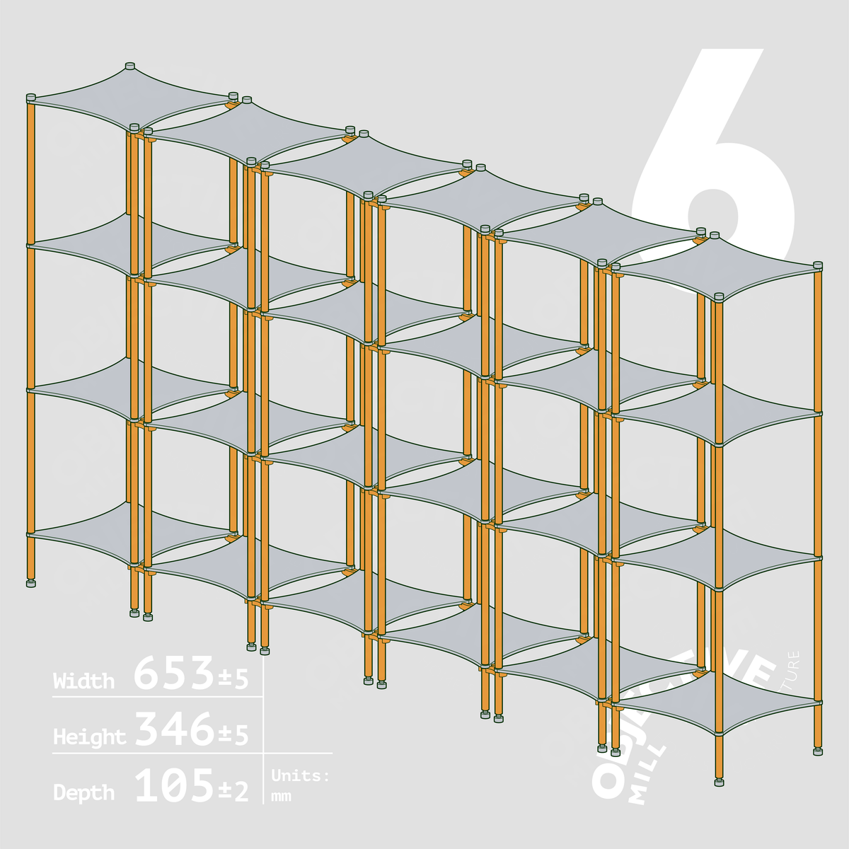 Aluminum Desktop Shelf Model 2