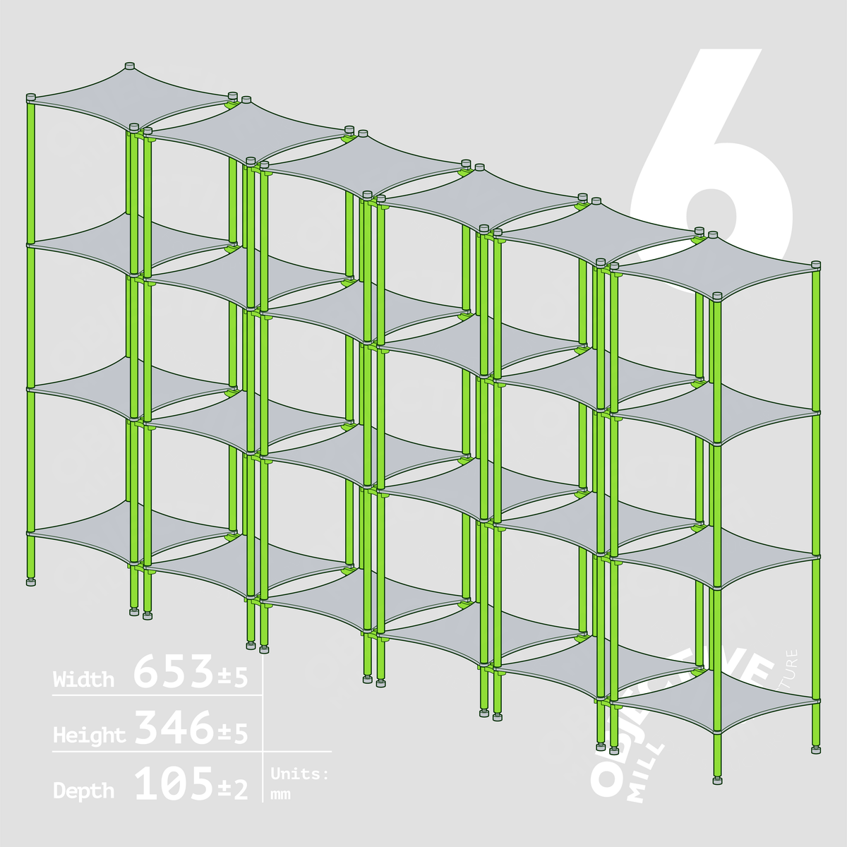 Aluminum Desktop Shelf Model 2