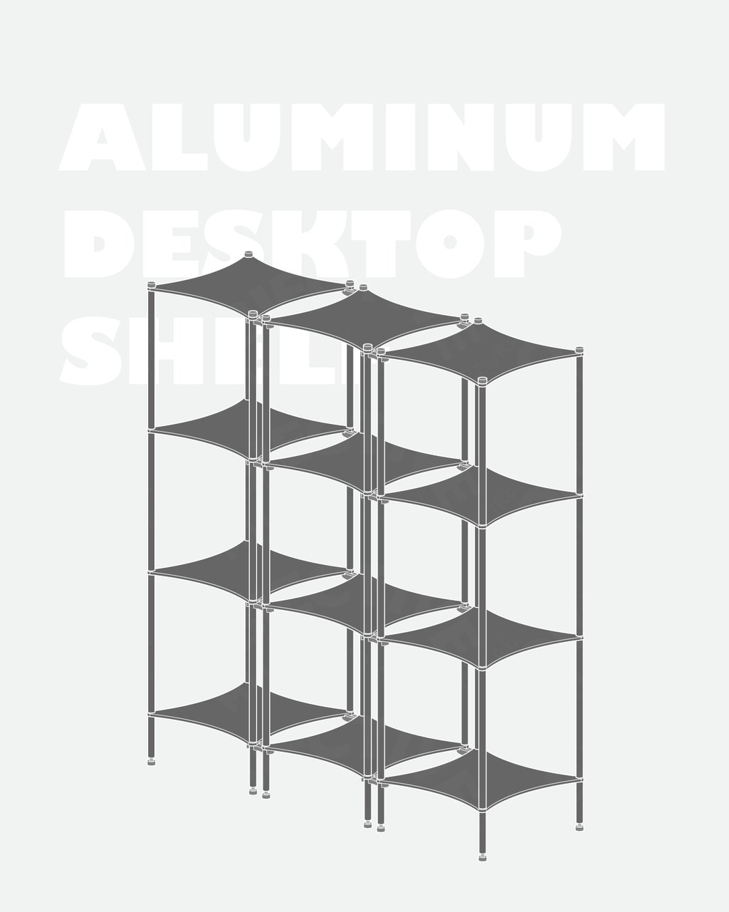 Aluminum Desktop Shelf Model 2