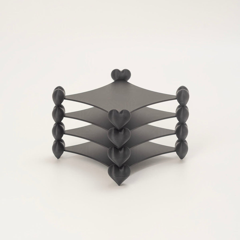 Stackable Aluminum Coasters (heart-shaped feet)