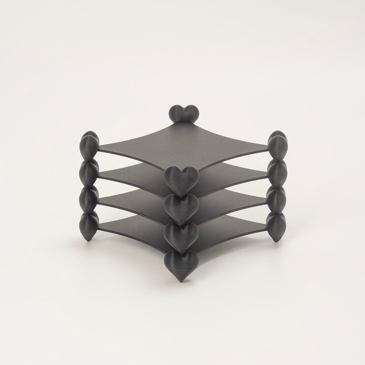 Stackable Aluminum Coasters (heart-shaped feet)