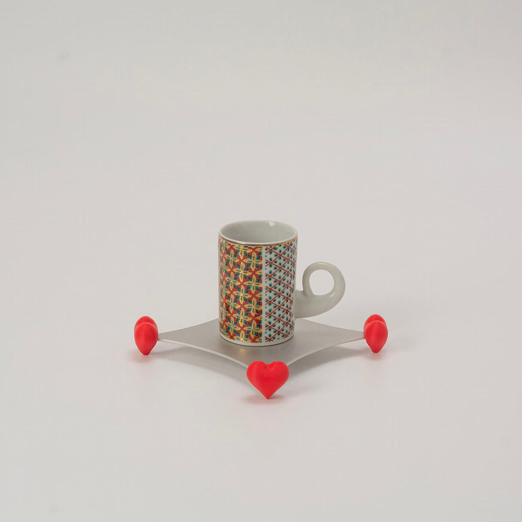 Stackable Aluminum Coasters (heart-shaped feet)
