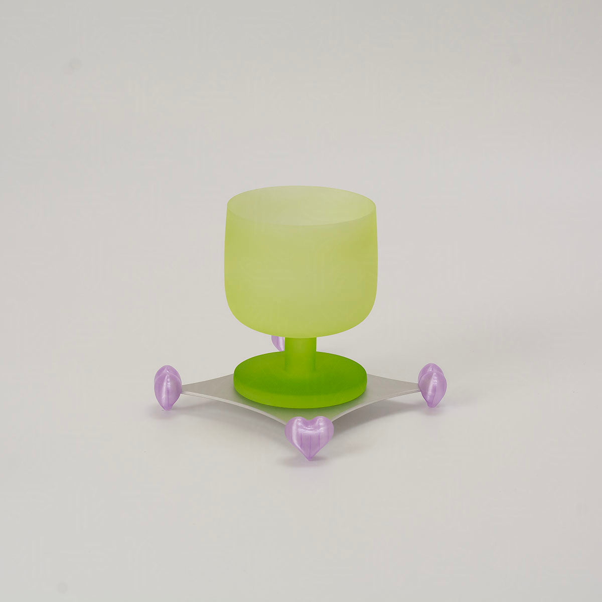 Stackable Aluminum Coasters (heart-shaped feet)